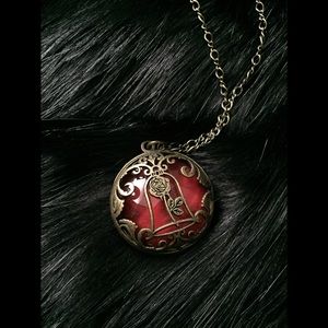 Beauty and The Beast bronze colored Necklace